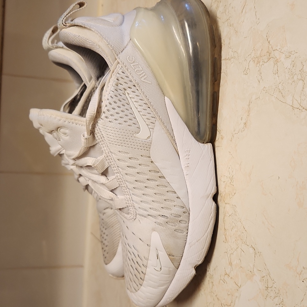 Nike Air Max 270 White Athletic Shoes